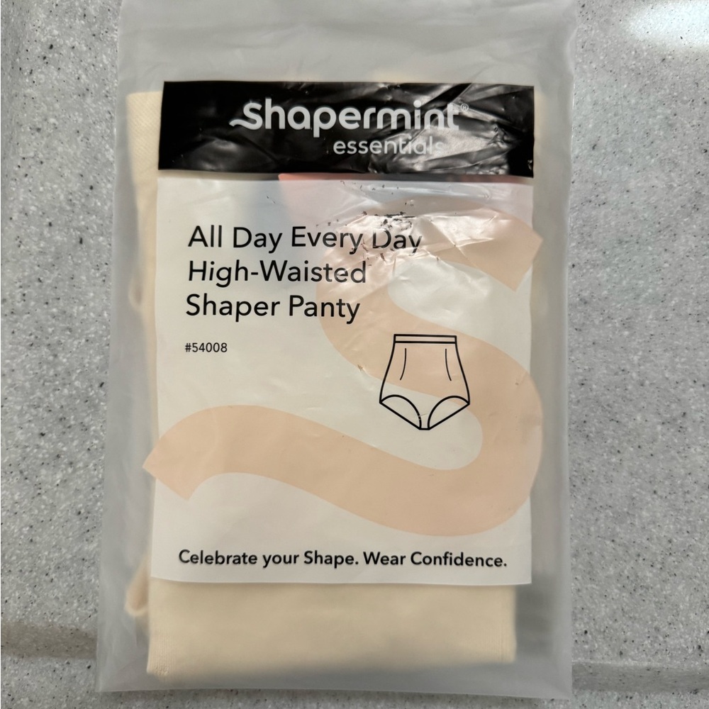 NEW W TAGS Shapermint Essentials High-Waisted Shaper Panty in Beige